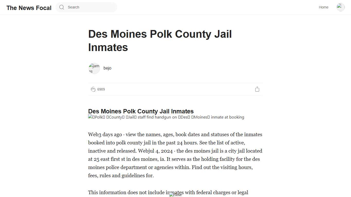 Des Moines Polk County Jail Inmates